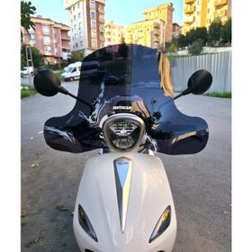 Motocam RKS Neon 125 Ön Cam 2023-2026 Model 45 cm Siyah Renkli 4 mm Elcikli Aparatsız Motosiklet Rüzgarlık