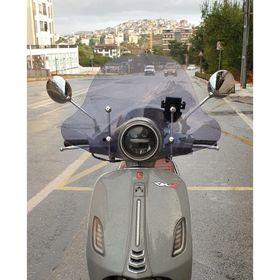 Motocam RKS Pride 125 Ön Cam 2023-2026 Model 39 cm Füme Renkli 4 mm Elcikli Aparatsız Motosiklet Rüzgarlık