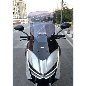 Motocam RKS RZ 250 S Ön Cam 2022-2026 Model 68 cm Füme Renkli 4 mm Uzun Motosiklet Rüzgarlık