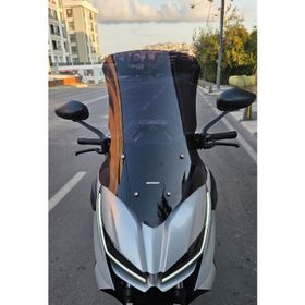 Motocam RKS RZ 250 S Ön Cam 2022-2026 Model 68 cm Siyah Renkli 4 mm Uzun Motosiklet Rüzgarlık