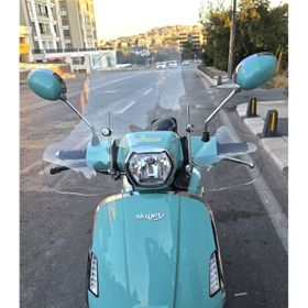 Motocam Skyjet Bellina Ön Cam 2024-2026 Model 41 cm Şeffaf Renkli 4 mm Elcikli Aparatsız Motosiklet Rüzgarlık