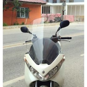 Motocam Suzuki Burgman 125 Ön Cam 2006-2013 Model 61 cm Şeffaf Renkli 4 mm Motosiklet Rüzgarlık