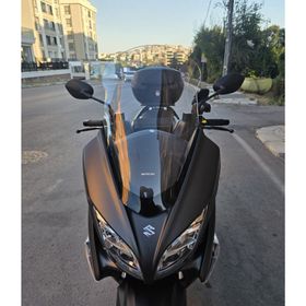 Motocam Suzuki Burgman 400 Ön Cam 2017-2026 Model 66 cm Şeffaf Renkli 4 mm Uzun Cam Motosiklet Rüzgarlık