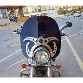 Motocam Suzuki C 800 Ön Cam 2004-2016 Model 61 cm Siyah Renkli 4 mm Aparatsız Motosiklet Rüzgarlık