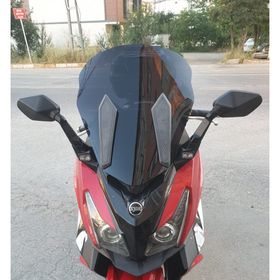 Motocam SYM Cruisym 250 İ Ön Cam 2018 Model 57 cm Siyah Renkli 4 mm Uzun Motosiklet Rüzgarlık