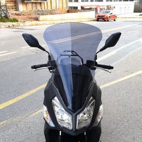 Motocam SYM JET 14 125 Ön Cam 2017-2026 Model 65 cm Füme Renkli 4 mm Uzun Motosiklet Rüzgarlık