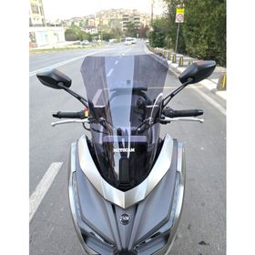 Motocam Sym JET 14 EVO 200 PLUS 2023-2025 Model 45 cm Füme Renkli 4 mm Ön Cam Siperlik