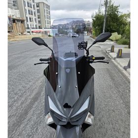 Motocam Volta Apec Apx5 Ön Cam 2023-2026 Model 78 cm Füme Renkli 4 mm Uzun Motosiklet Rüzgarlık