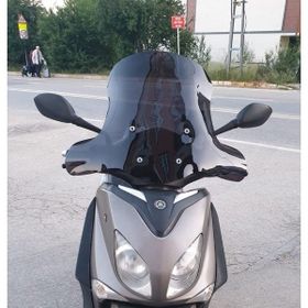 Motocam Yamaha Xenter 150 2013-2016 Model 50 cm Siyah Renkli 4 mm Elcikli Ön Cam Siperlik