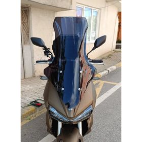 Motocam Yuki Adventure 150 Ön Cam 2023-2026 Model 78 cm Siyah Renkli 4 mm Uzun Motosiklet Rüzgarlık