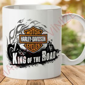 Motor Harley Daudson Baskılı Kupa