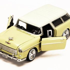 Motor Max Chevrolet Bel Air Nomad 1955 Metal Krem 1:24 Model Araç