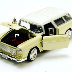 Motor Max Chevrolet Bel Air Nomad 1955 Metal Krem 1:24 Model Araç