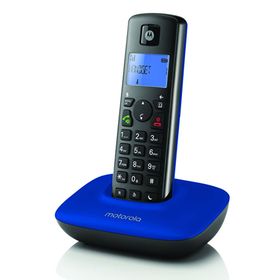 Motorola T 401+ Çağrı Engelleme Handsfree ve Mavi Işıklı Ekran Özellikli Mavi Siyah Dect Telefon