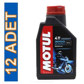 Motul 3000 20W50 4T 1 lt 12'li Motor Yağı