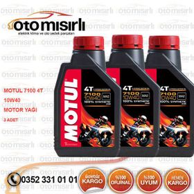Motul 7100 10W40 4T 1 lt 3 Adet Motorsiklet Motor Yağı