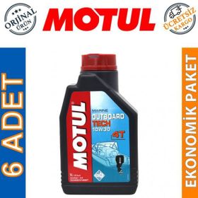 Motul Marine Outboard Tech 4T 10W-30 1 lt 6'lı Tekne Motor Yağı