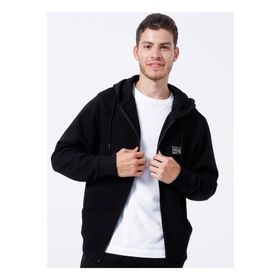 Mountain Hardwear Mhw Logo Erkek Siyah Kapüşonlu Fermuarlı Sweatshirt