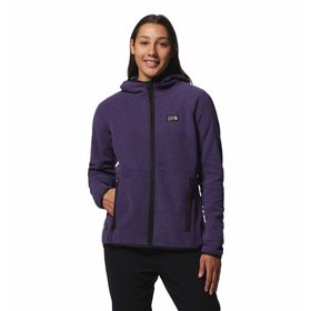 Mountain Hardwear Polartec Double Brushed Full Zip Hoody Kadın Polar Üst Mor Sweatshirt