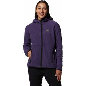 Mountain Hardwear Polartec Double Brushed Full Zip Hoody Kadın Polar Üst Mor Sweatshirt