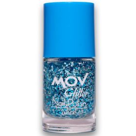 MOV Glitter No: 05 Mavi Beyaz Oje