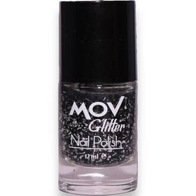 MOV Glitter No:04 Oje siyah beyaz