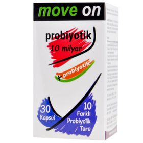 Move On 10 Milyar Probiyotik Prebiyotik 30 Kapsül