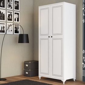 Moxen D1 Askılı 2 Kapılı Beyaz Dolap