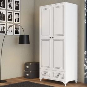Moxen DC1 Kapılı Çekmeceli Beyaz Dolap