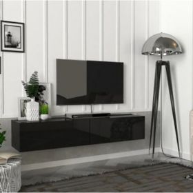 Mozide Black Loft Siyah Tv Ünitesi