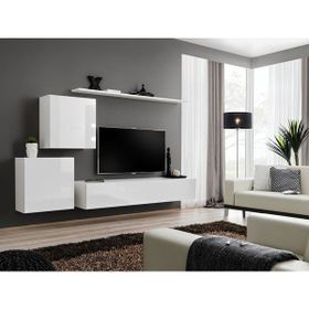 Mozide Dekoratif Beyaz Tv Ünitesi
