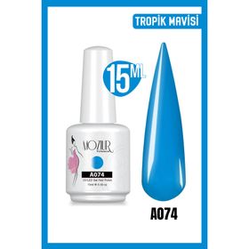 Mozıur A074 Mavi Uv Led Kalıcı 15 ml Oje
