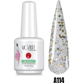 Mozıur Simli Seri A114 Uv Led Kalıcı 15 ml Oje