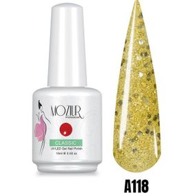 Mozıur Simli Seri A118 Uv Led Kalıcı 15 ml Oje