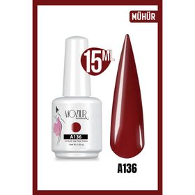 Mozıur Uv Led A136 Kırmızı Kalıcı 15 ml Oje