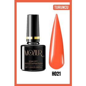 Mozıur Uv Led H021 Canlı Turuncu Kalıcı 10 ml Oje