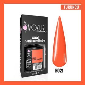 Mozıur Uv Led H021 Canlı Turuncu Kalıcı 10 ml Oje