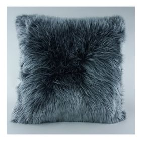 Mrs.Gugar 43x43 cm Gri Peluş Kırlent Kılıfı