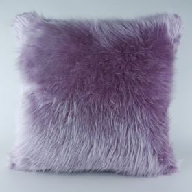 Mrs.Gugar 43x43 cm Lila Peluş Kırlent Kılıfı