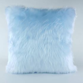 Mrs.Gugar 43x43 cm Mavi Peluş Kırlent Kılıfı