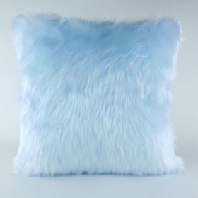 Mrs.Gugar 43x43 cm Mavi Peluş Kırlent Kılıfı