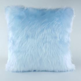 Mrs.Gugar 43x43 cm Mavi Peluş Kırlent Kılıfı