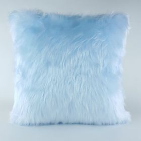 Mrs.Gugar 43x43 cm Mavi Peluş Kırlent Kılıfı