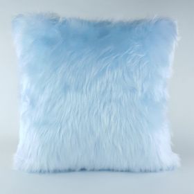 Mrs.Gugar 43x43 cm Mavi Peluş Kırlent Kılıfı