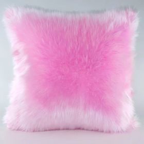 Mrs.Gugar 43x43 cm Pembe Peluş Kırlent Kılıfı