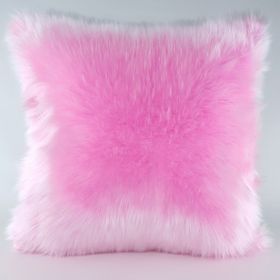 Mrs.Gugar 43x43 cm Pembe Peluş Kırlent Kılıfı