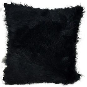 Mrs.Gugar 43x43 cm Siyah Peluş Kırlent Kılıfı