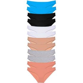 MrtNlu 12 adet Eko Set Likralı Çok Renkli 4 XL Kadın Slip Külot