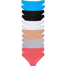 MrtNlu 12 adet Eko Set Likralı Çok Renkli 6 XL Kadın Slip Külot
