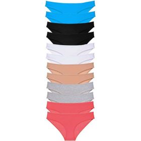 MrtNlu 12 adet Eko Set Likralı Çok Renkli 6 XL Kadın Slip Külot